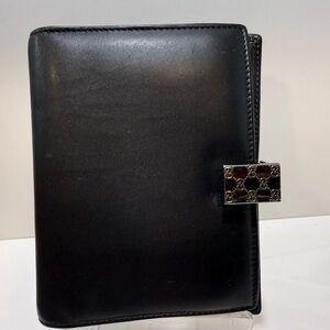 Gucci Black Leather Agenda/passport holder
